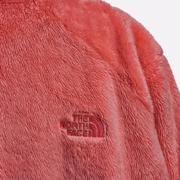 The North Face Fuzzy Cozy Plush Fleece Jacket Vibrant Unique Rare Neon Coral - Picture 5 of 16